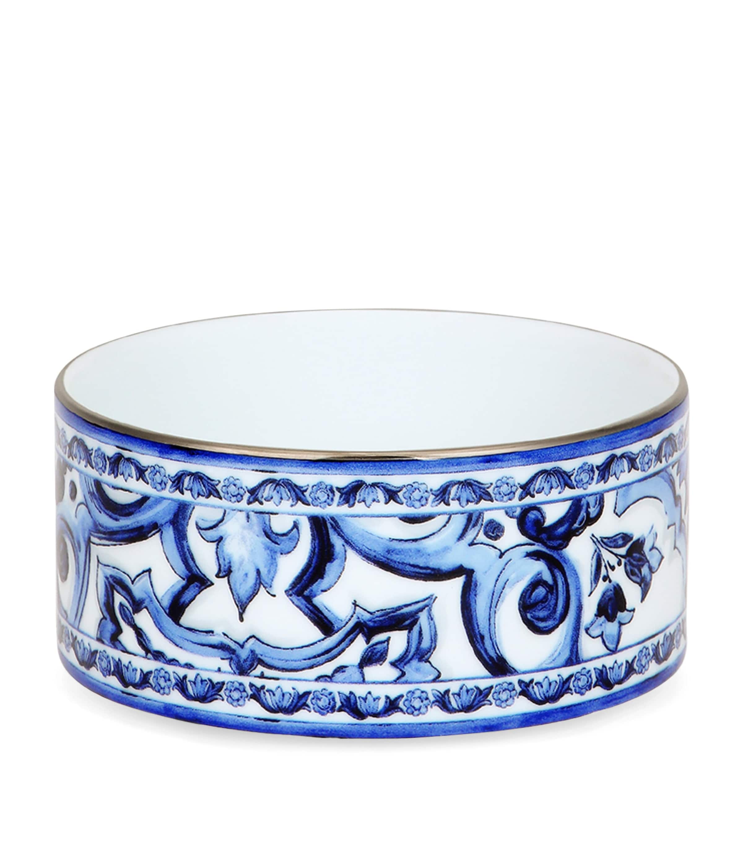 Dolce&Gabbana Casa porcelain Blu Mediterraneo trinket box - British product