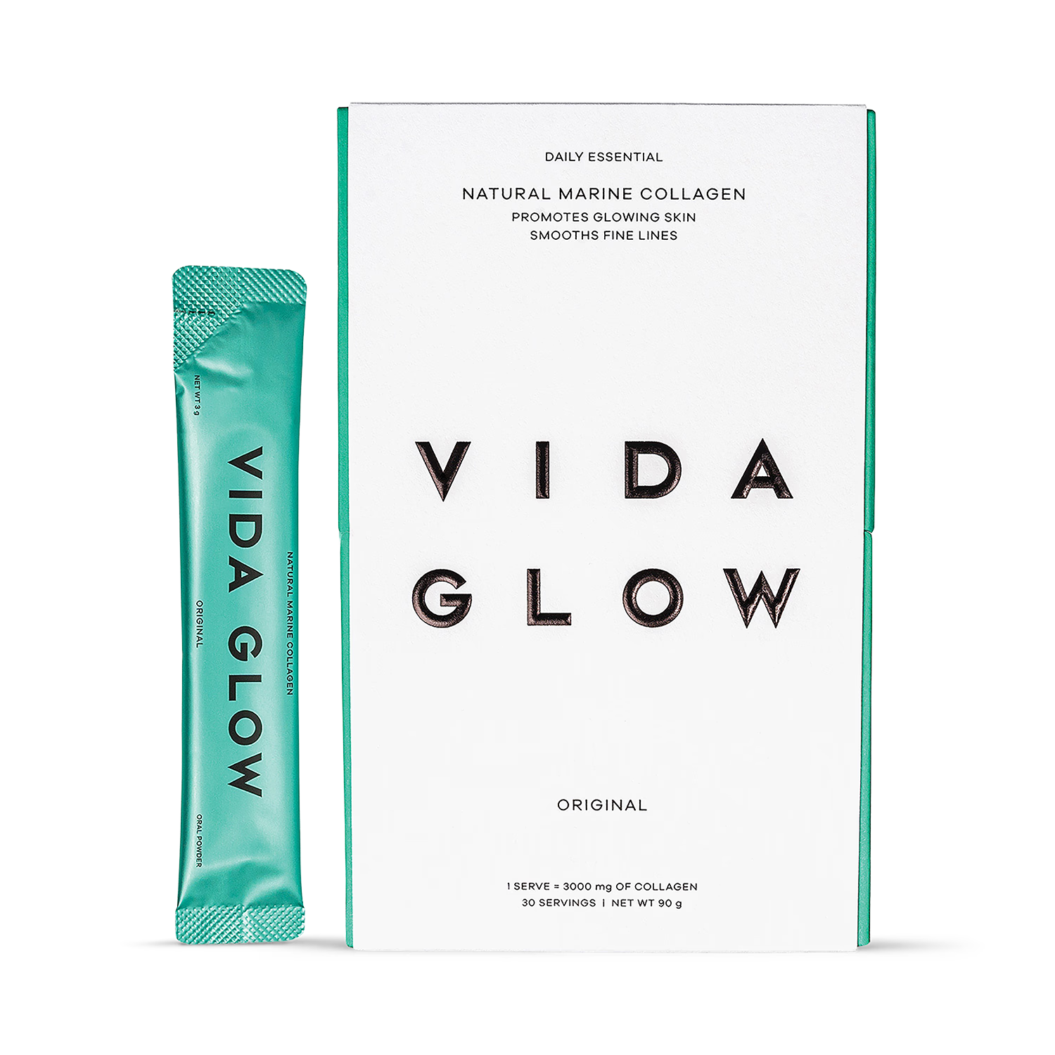Vida Glow original marine collagen supplement 30 sachets - British product