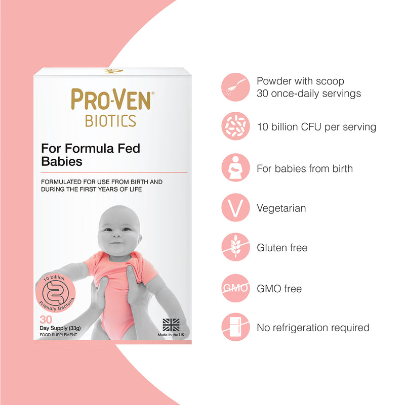 Pro-Ven probiotic supplement for formula fed babies 33g (British brand)