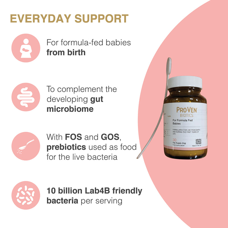 Pro-Ven probiotic supplement for formula fed babies 33g (British brand)