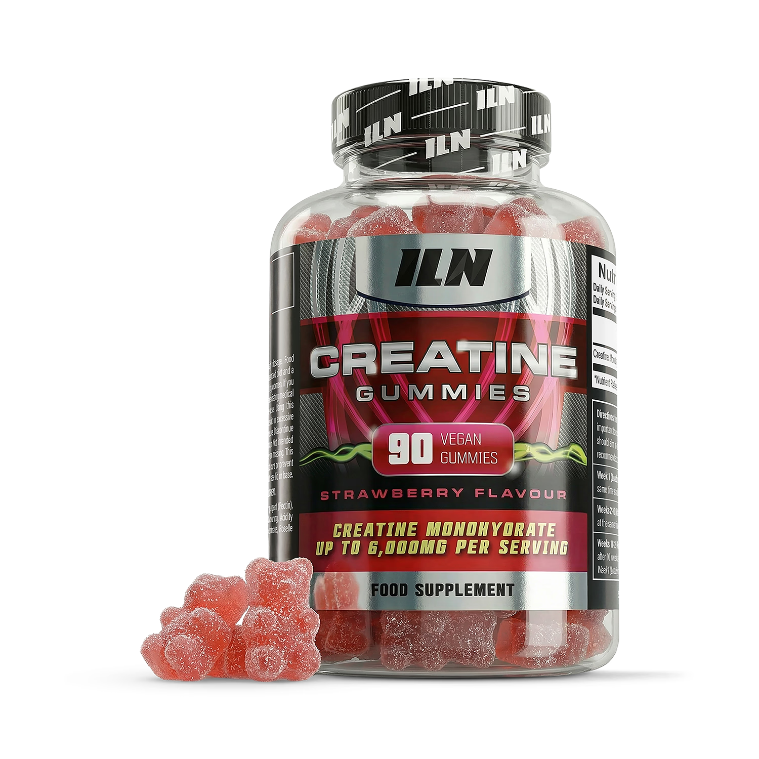 Iron Labs creatine gummies strawberry flavour 90 count (British brand)