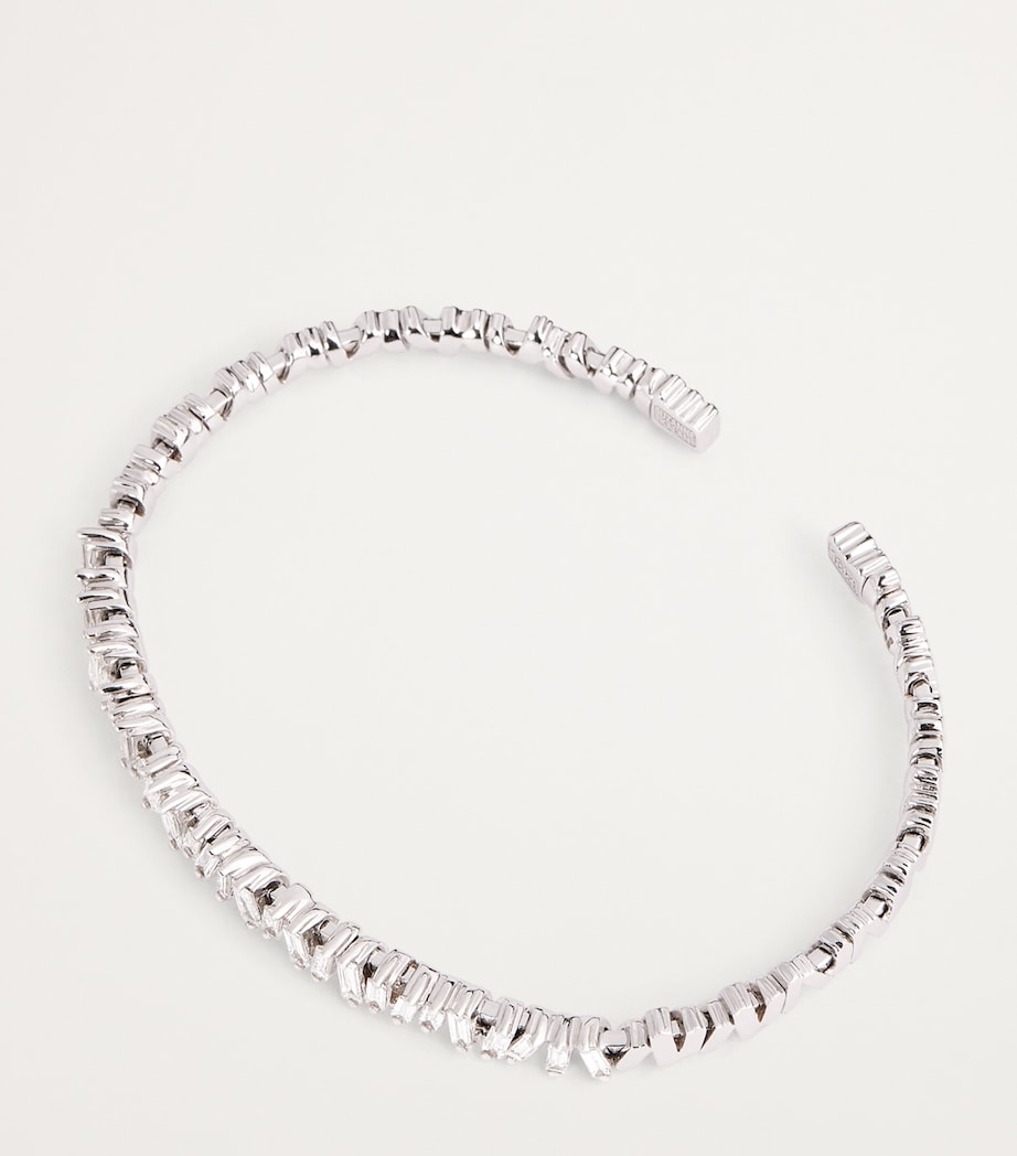 Suzanne Kalan white gold diamond bangle (British brand)
