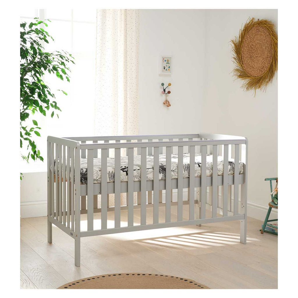 Tutti Bambini Malmo Cot Bed, Cot Top Changer and Mattress Bundle - Dove Grey