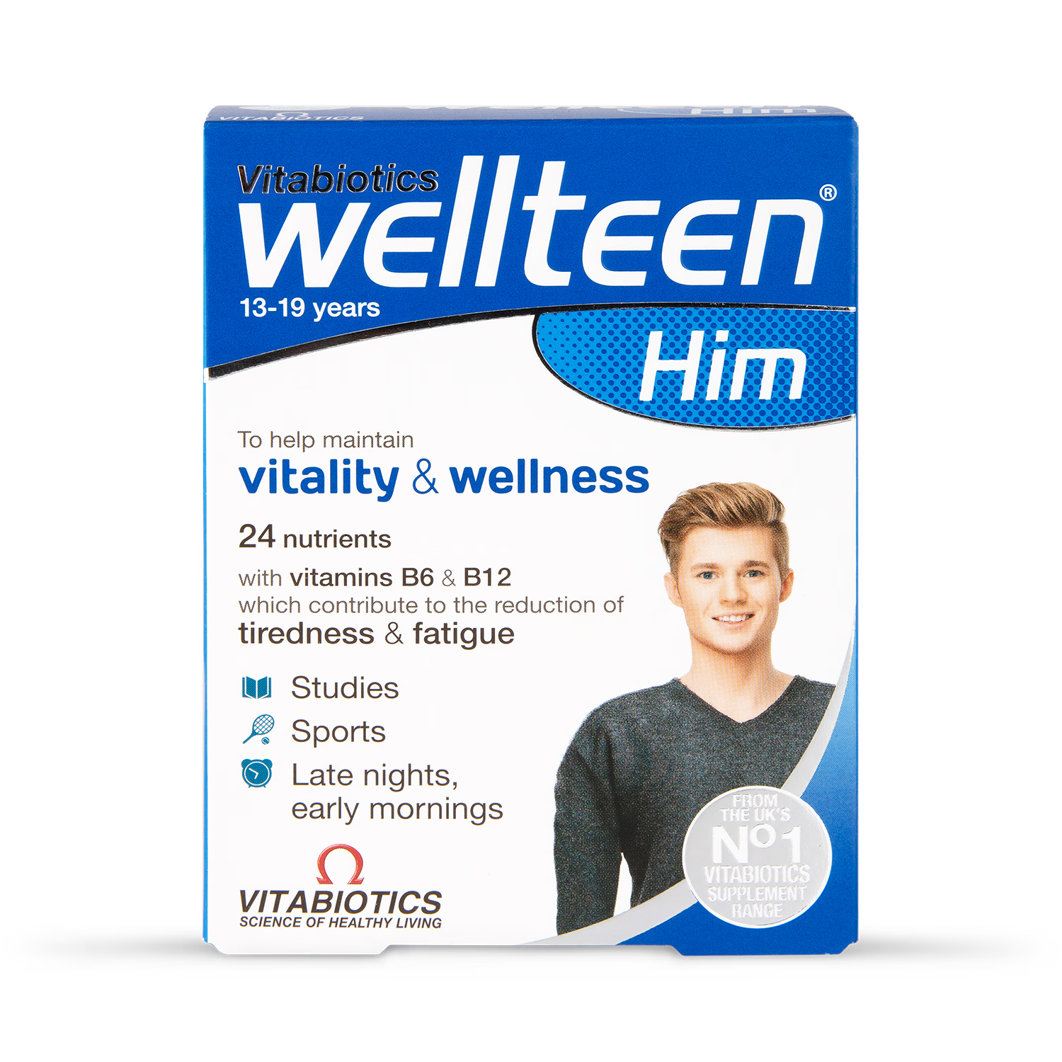 Vitabiotics Wellteen Him multivitamin 28 tablets (British brand)