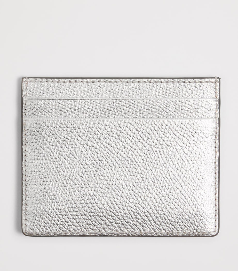 Valentino Garavani grained leather VLogo Signature card holder, imported from the UK