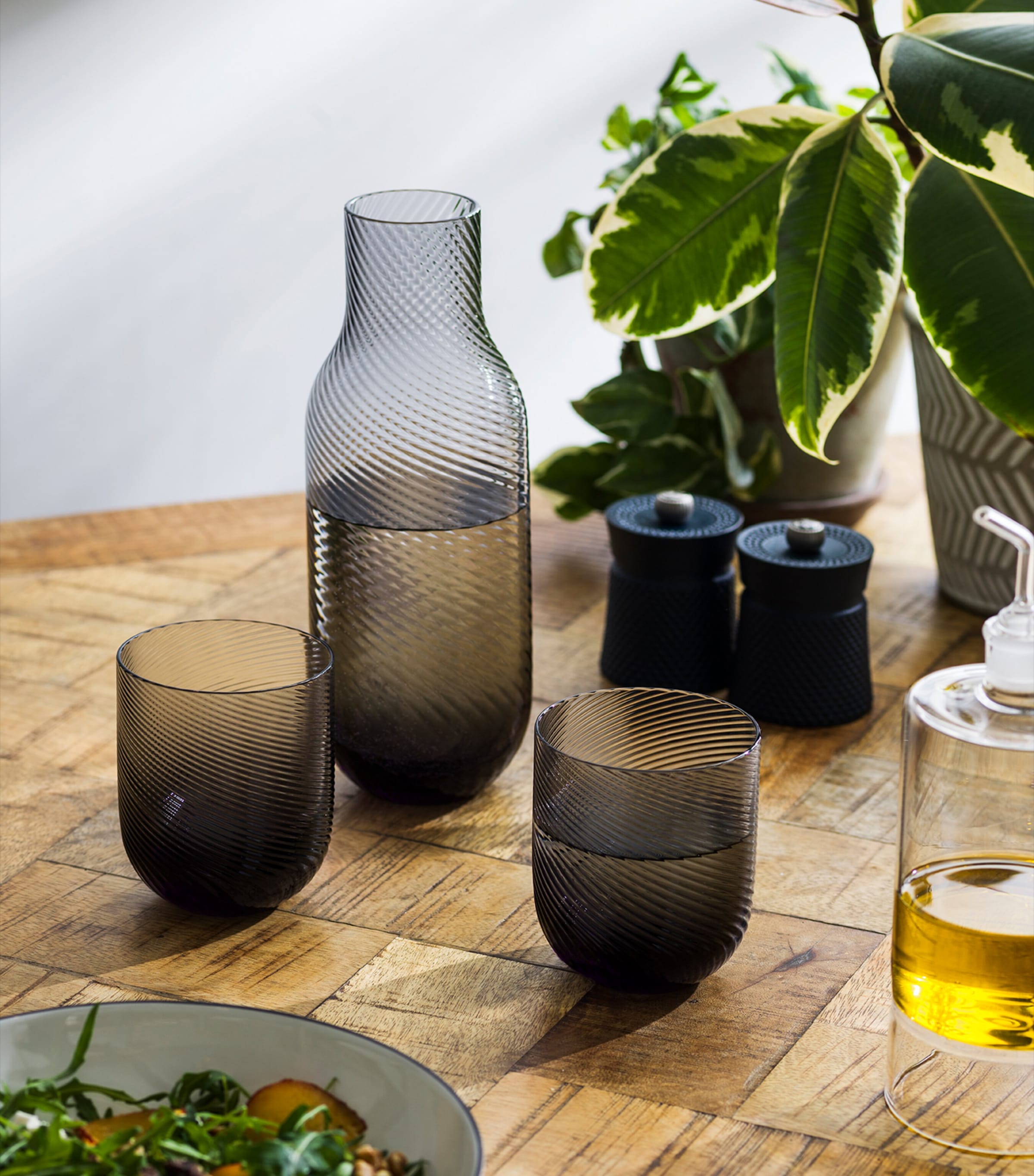 Richard Brendon Optic Smoke tumblers 350ml, imported from the UK