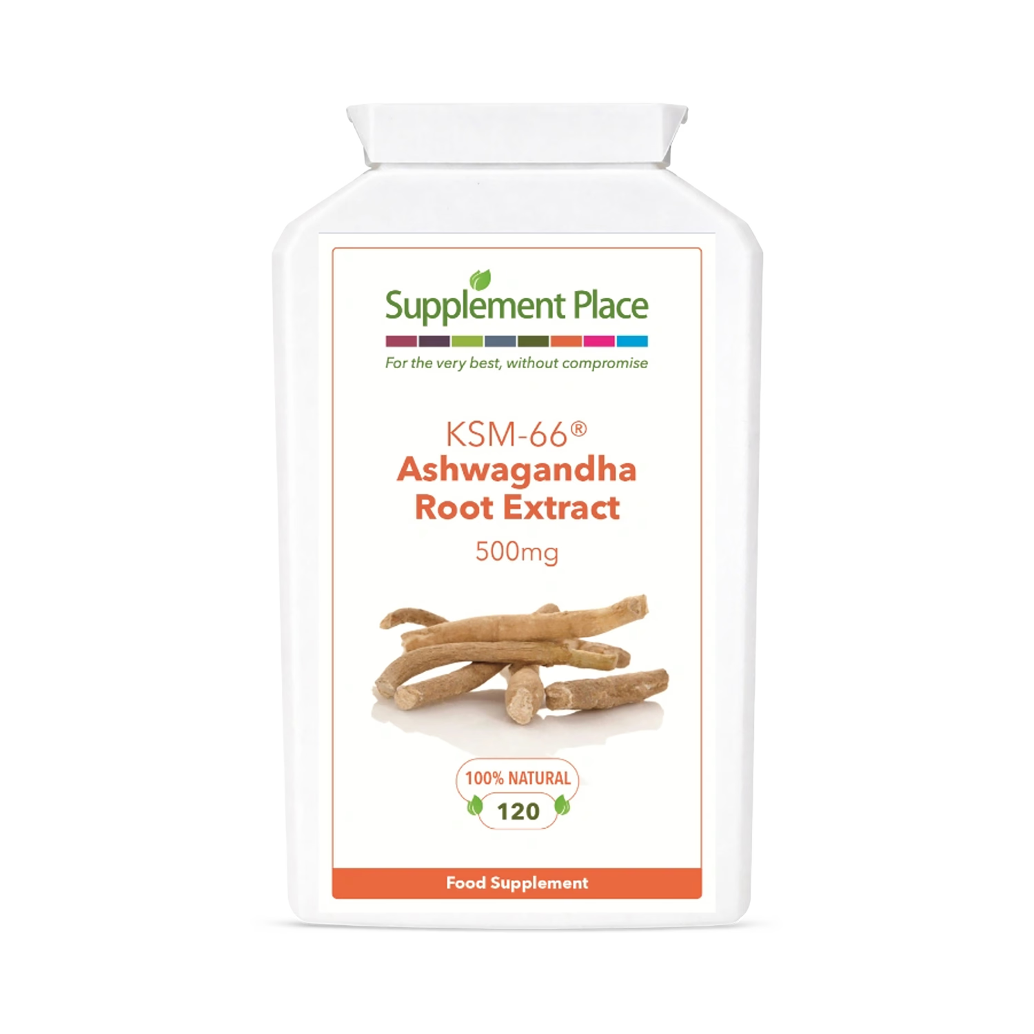 Supplement Place Ashwagandha KSM-66 500mg 120 capsules (British brand)