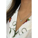 SVNX mini clover necklace silver white 40+5cm, imported from the UK