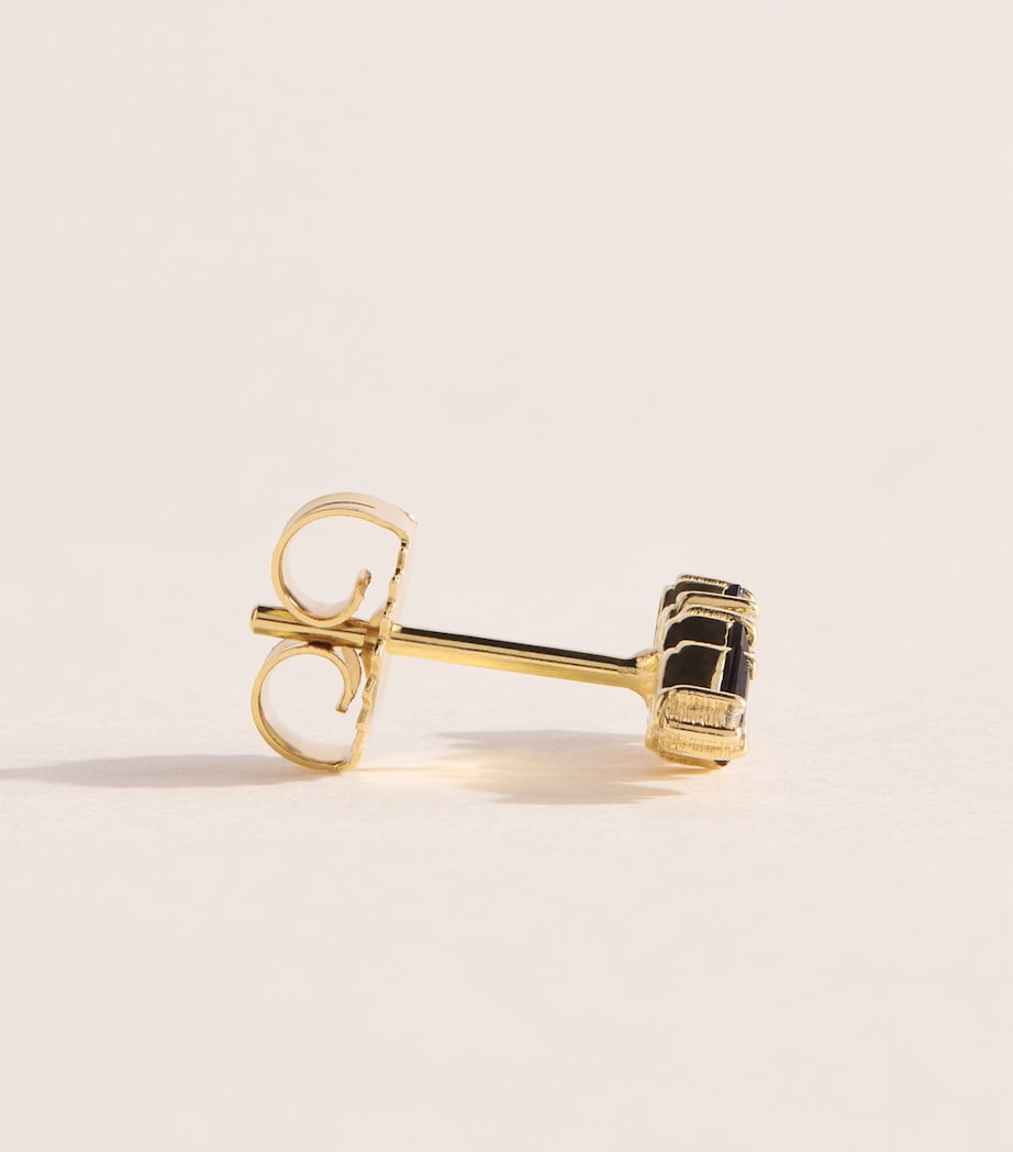 Suzanne Kalan Frenzy stud earrings black sapphires diamonds imported from the UK