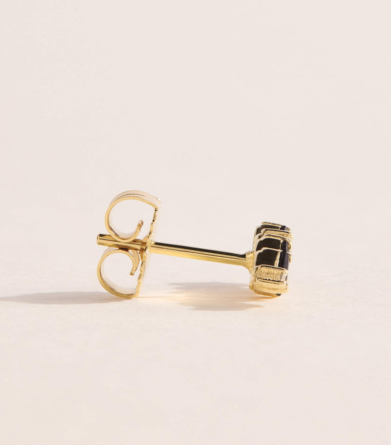 Suzanne Kalan Frenzy stud earrings black sapphires diamonds imported from the UK