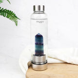Myga crystal glass water bottle with neoprene sleeve - British product