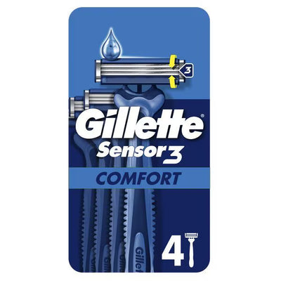 Superdrug Gillette Sensor 3 Comfort Men's Disposable Razors 4 pack- Buy online at McGrocer