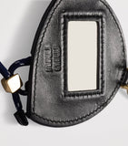 Miu Miu leather baseball cap keyring, imported from the UK