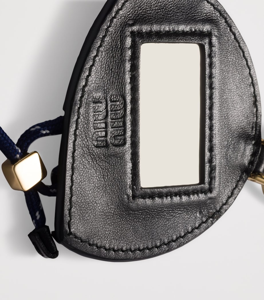 Miu Miu leather baseball cap keyring, imported from the UK