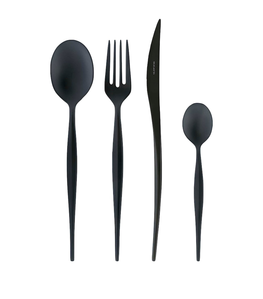 Bugatti Black Diamond Natura 24-piece cutlery set - British product