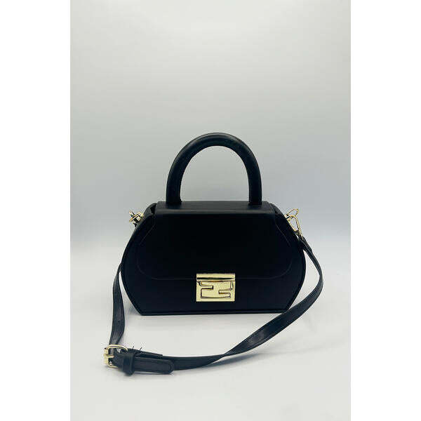 SVNX hard grab bag black with gold hardware (British brand)