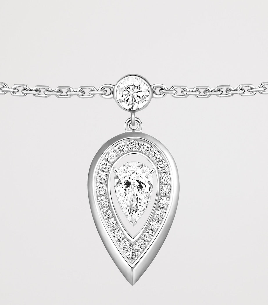 Messika Fiery white gold and diamond ankle bracelet 0.26ct, UK version
