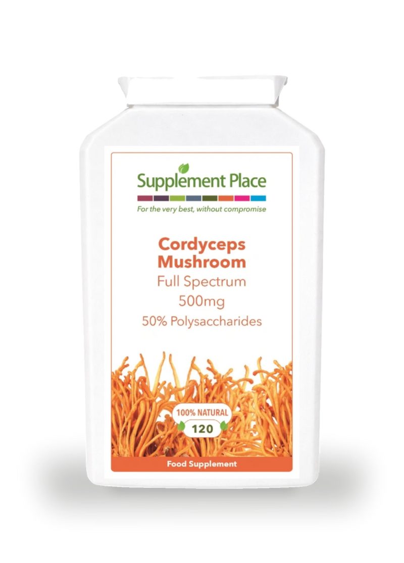 Supplement Place Cordyceps Mushroom 500mg 120 capsules, UK version
