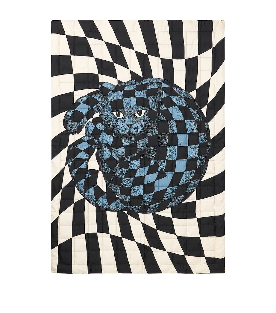 Fornasetti Silk Plaid High Fidelity Throw 140cm x 200cm - British product