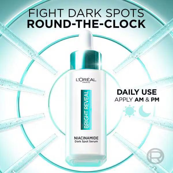 L'Oreal Bright Reveal serum 30ml, imported from the UK