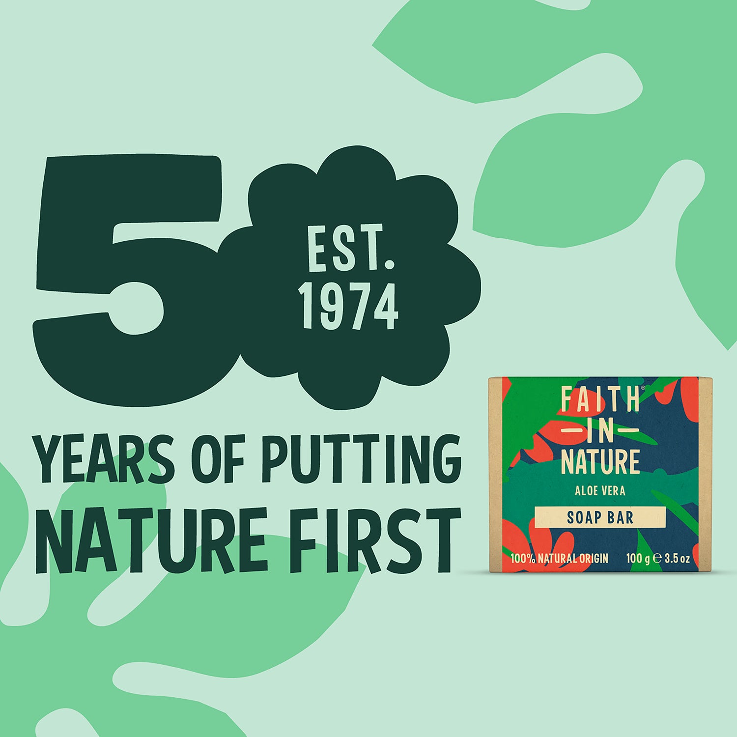 Faith In Nature Soap Bar Aloe Vera 100g - British product