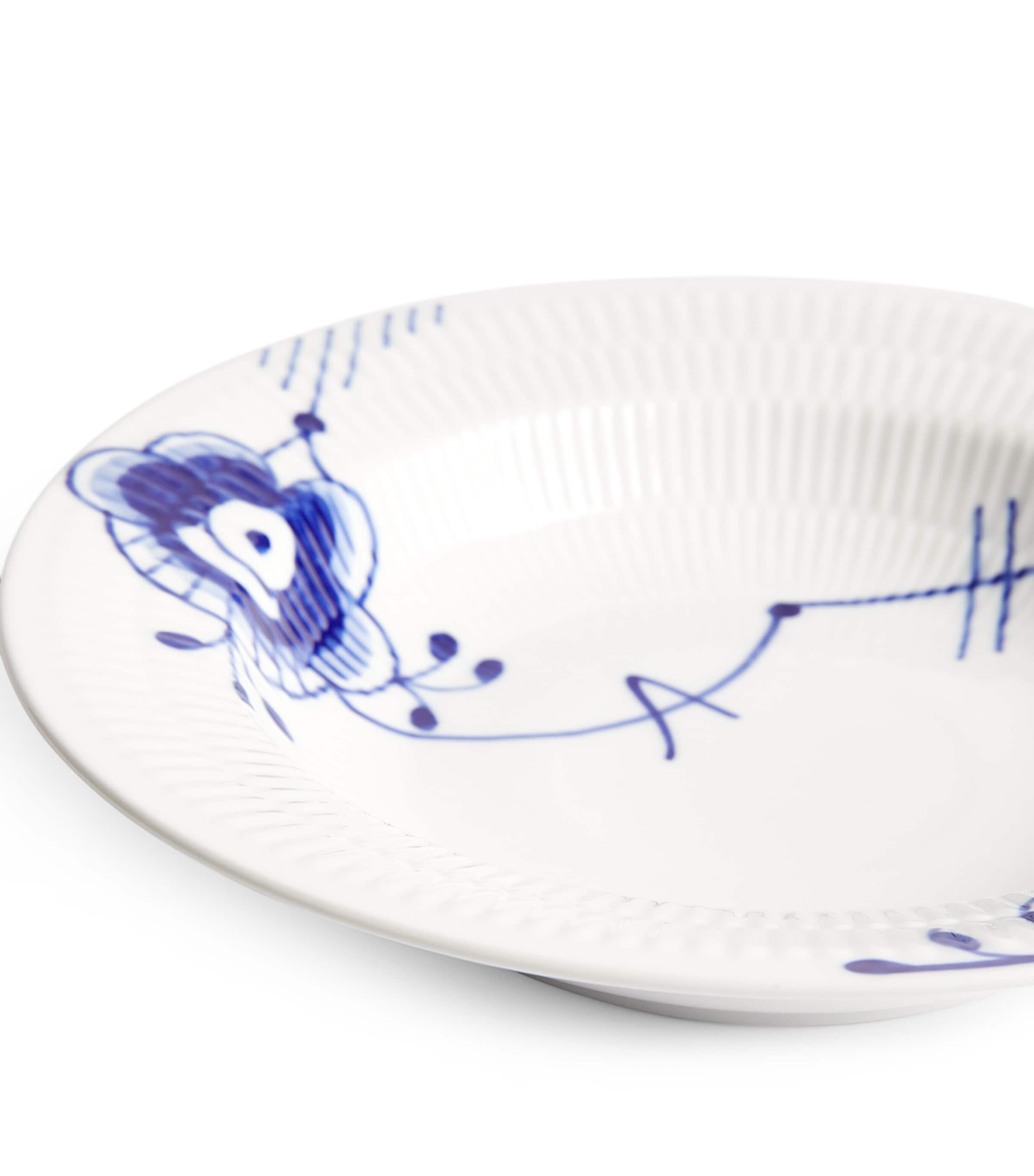 Royal Copenhagen Blue Fluted Mega deep plate 21cm, imported from the UK