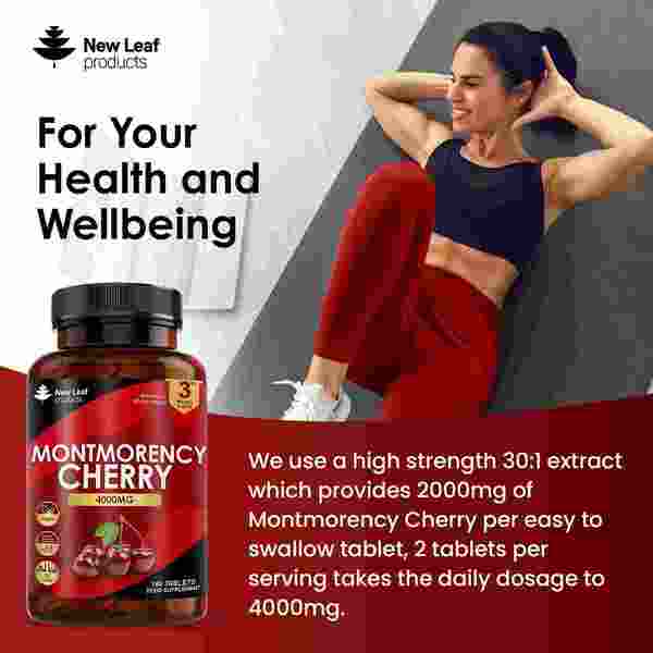 Montmorency Cherry 4000mg Extract - 180 Tablet High Strength