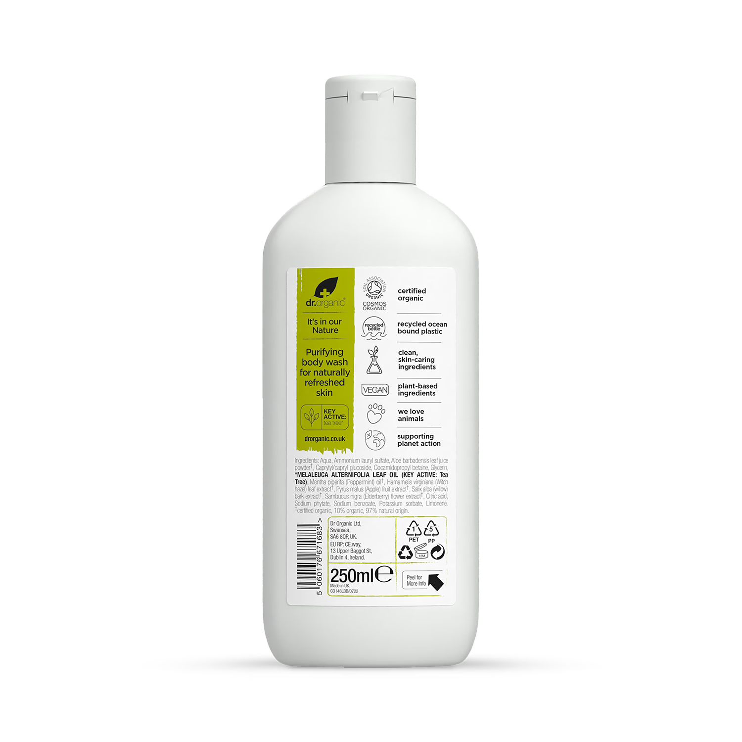 Dr Organic Tea Tree Body Wash 250ml - British product
