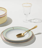 GINORI 1735 green porcelain soup plate 24cm, UK version