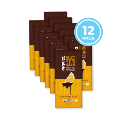 Holland & Barrett Diablo No Added Sugar Dark Chocolate Orange Bar 75g Pack of 12- Buy online at McGrocer