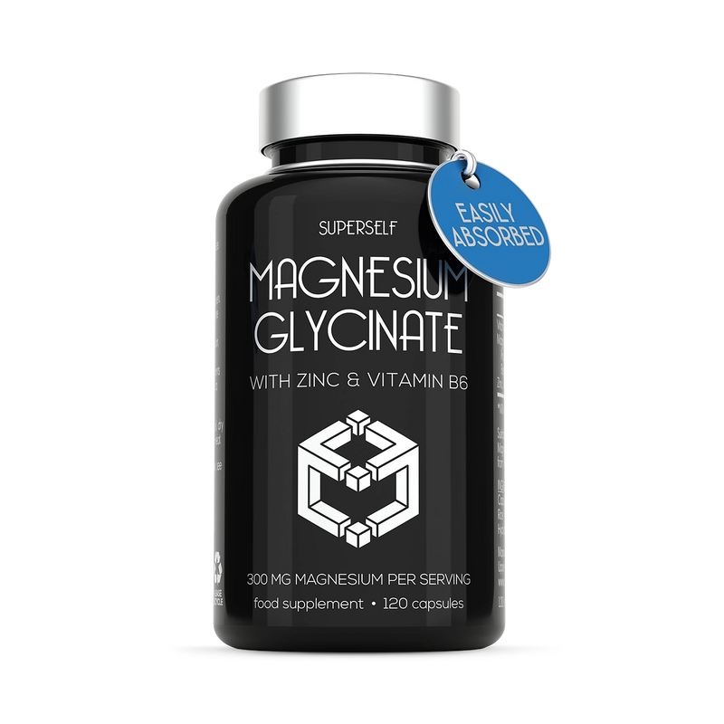 SuperSelf Magnesium Glycinate supplement 120 capsules - British product
