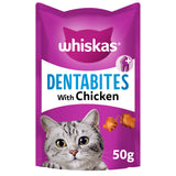 Whiskas Dentabites Adult Cat Dental Treat Biscuits with Chicken 50g GOODS Sainsburys   