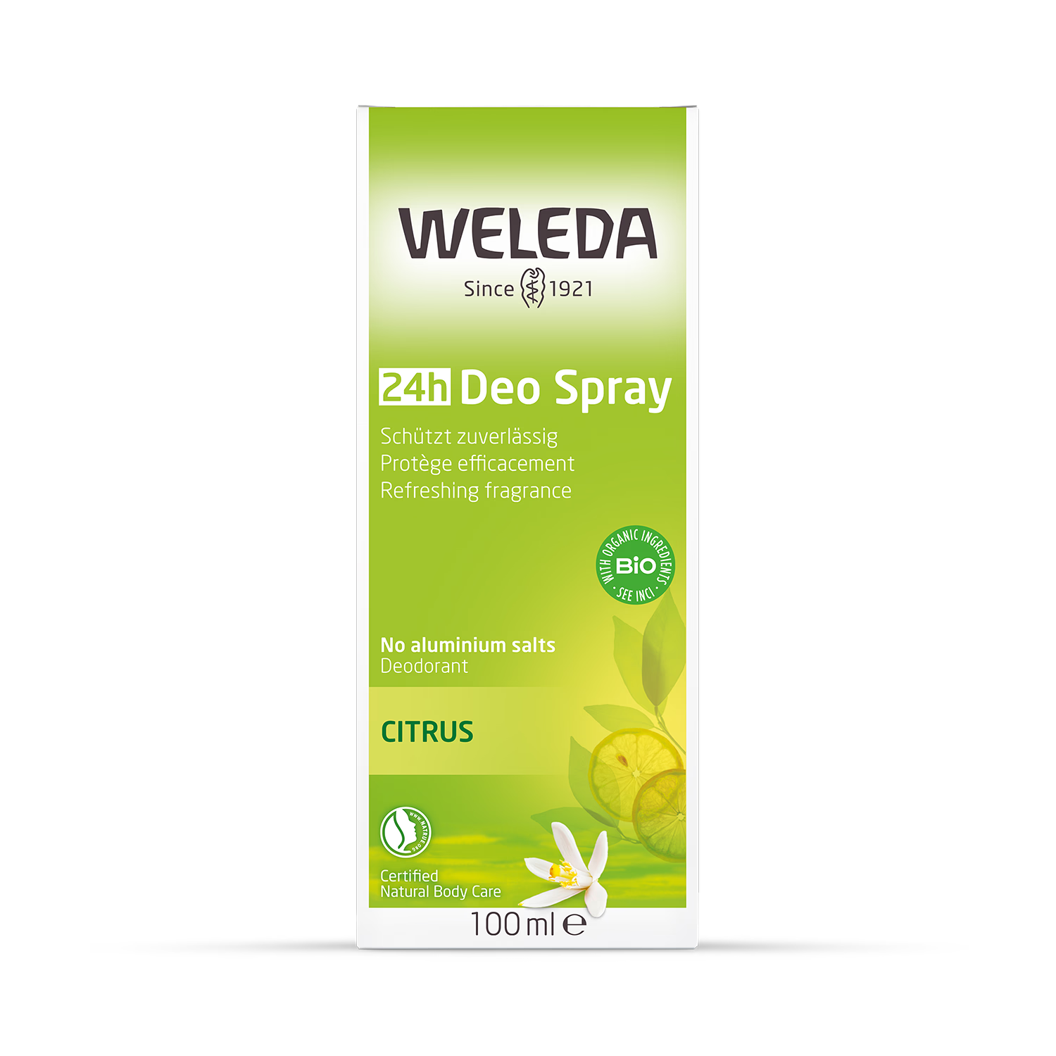Weleda Citrus Fresh Deodorant Spray 100ml (British brand)
