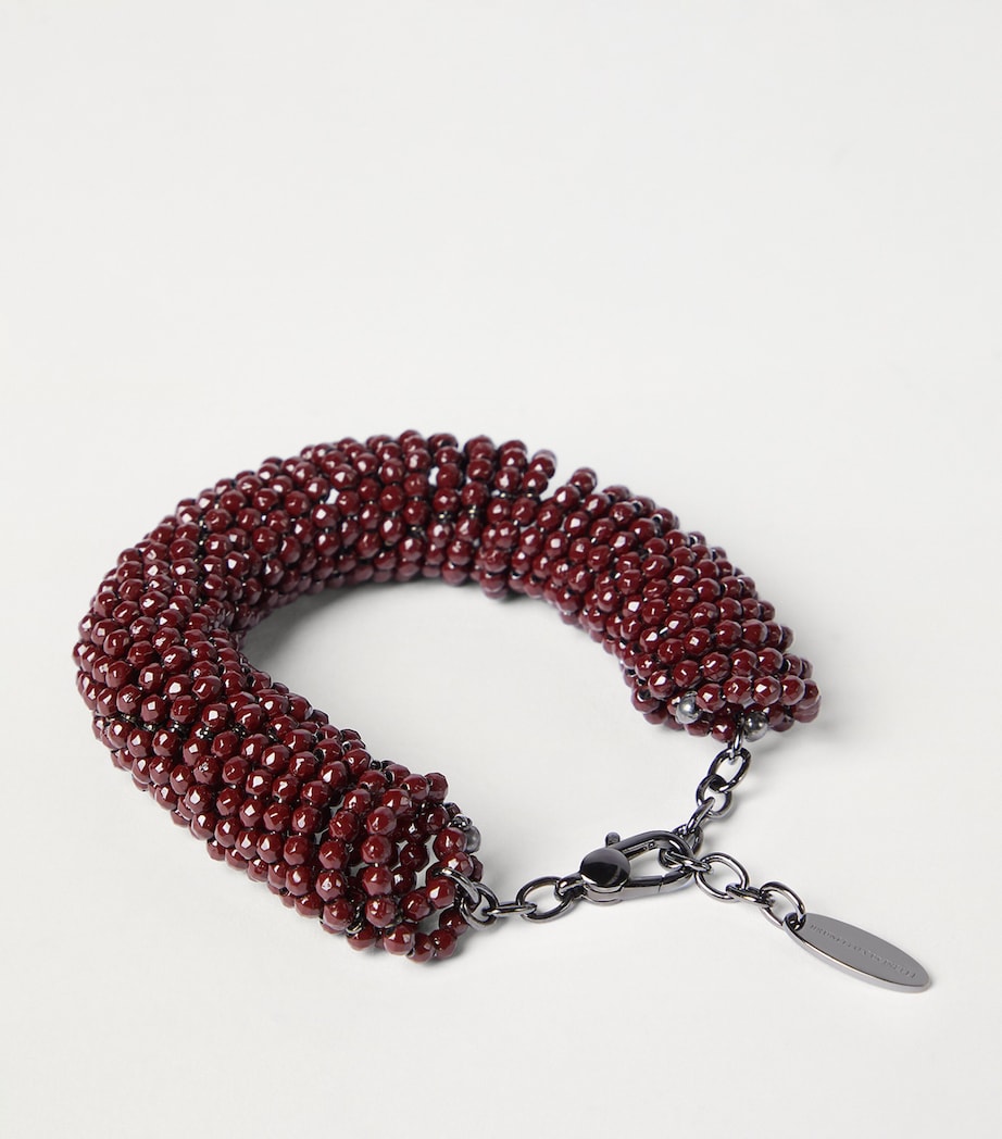 Brunello Cucinelli beaded bracelet sterling silver (British brand)