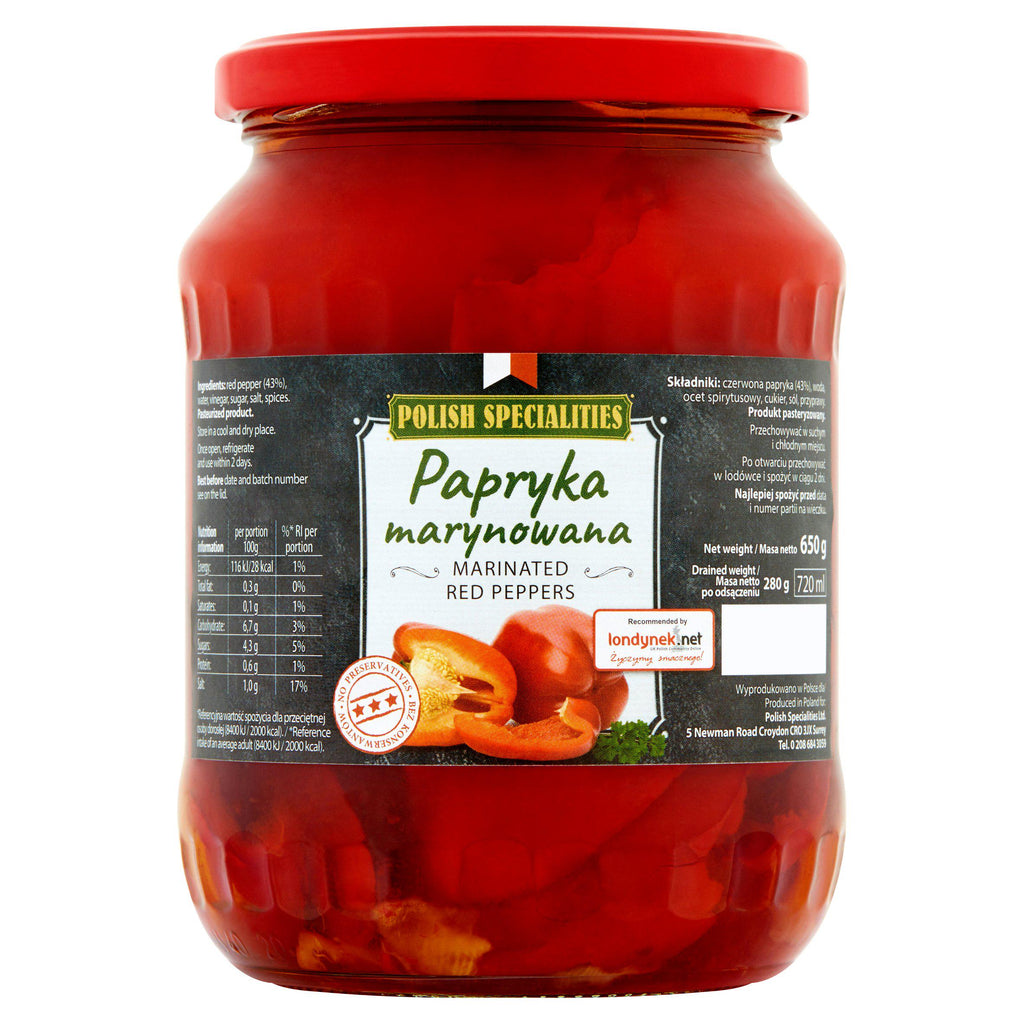 Polish Marinated Red Peppers 720g