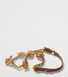 Miu Miu flower necklace with leather trim - British product