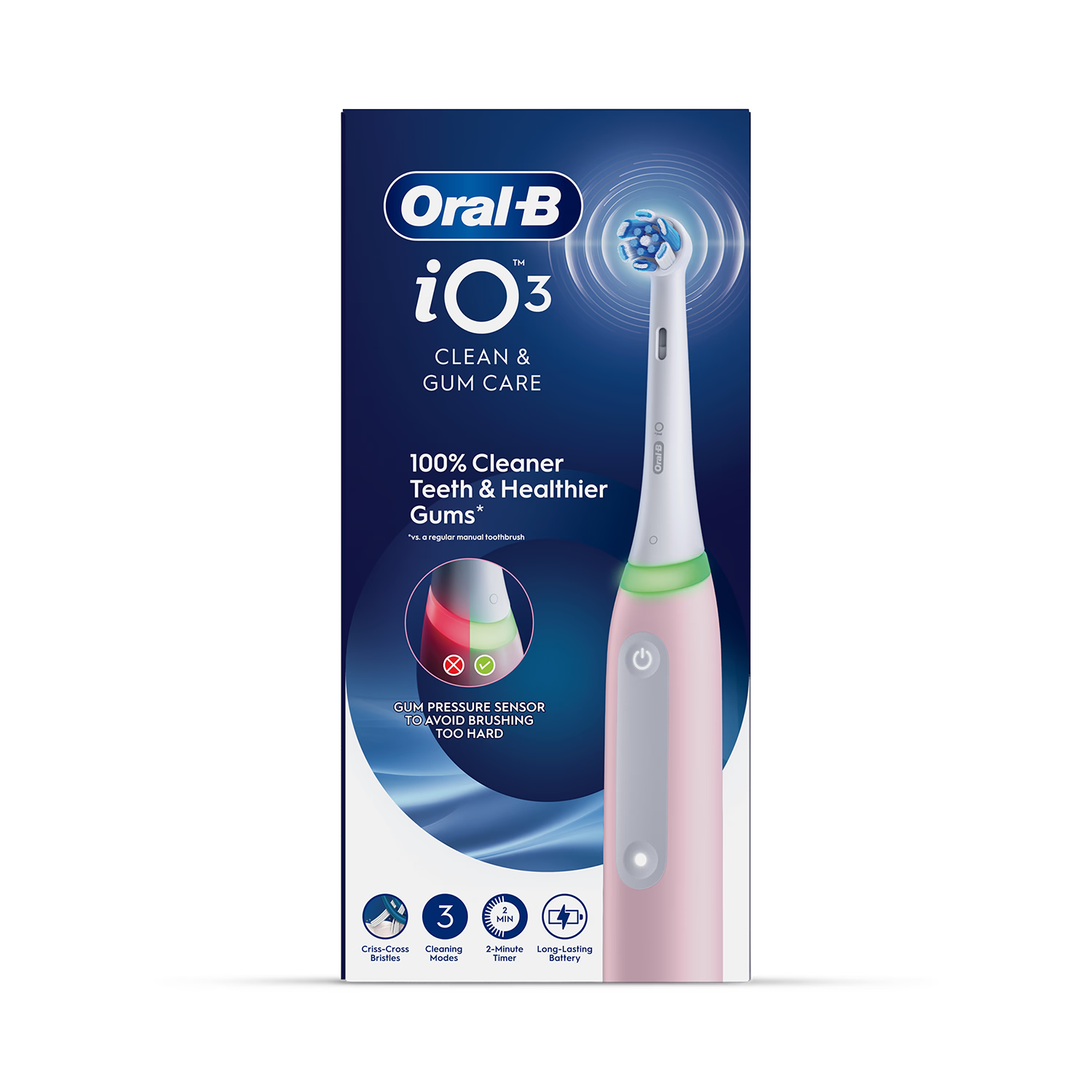 Oral-B iO 3 Pink electric toothbrush - British product