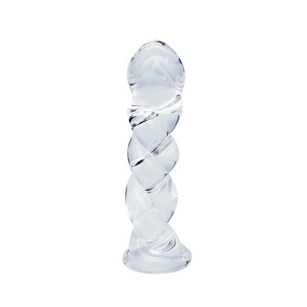 Clarity Seraphic Braid glass dildo 145mm - British product