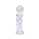 Clarity Seraphic Braid glass dildo 145mm - British product