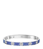 Cartier white gold LOVE bracelet with diamonds and sapphires, UK version