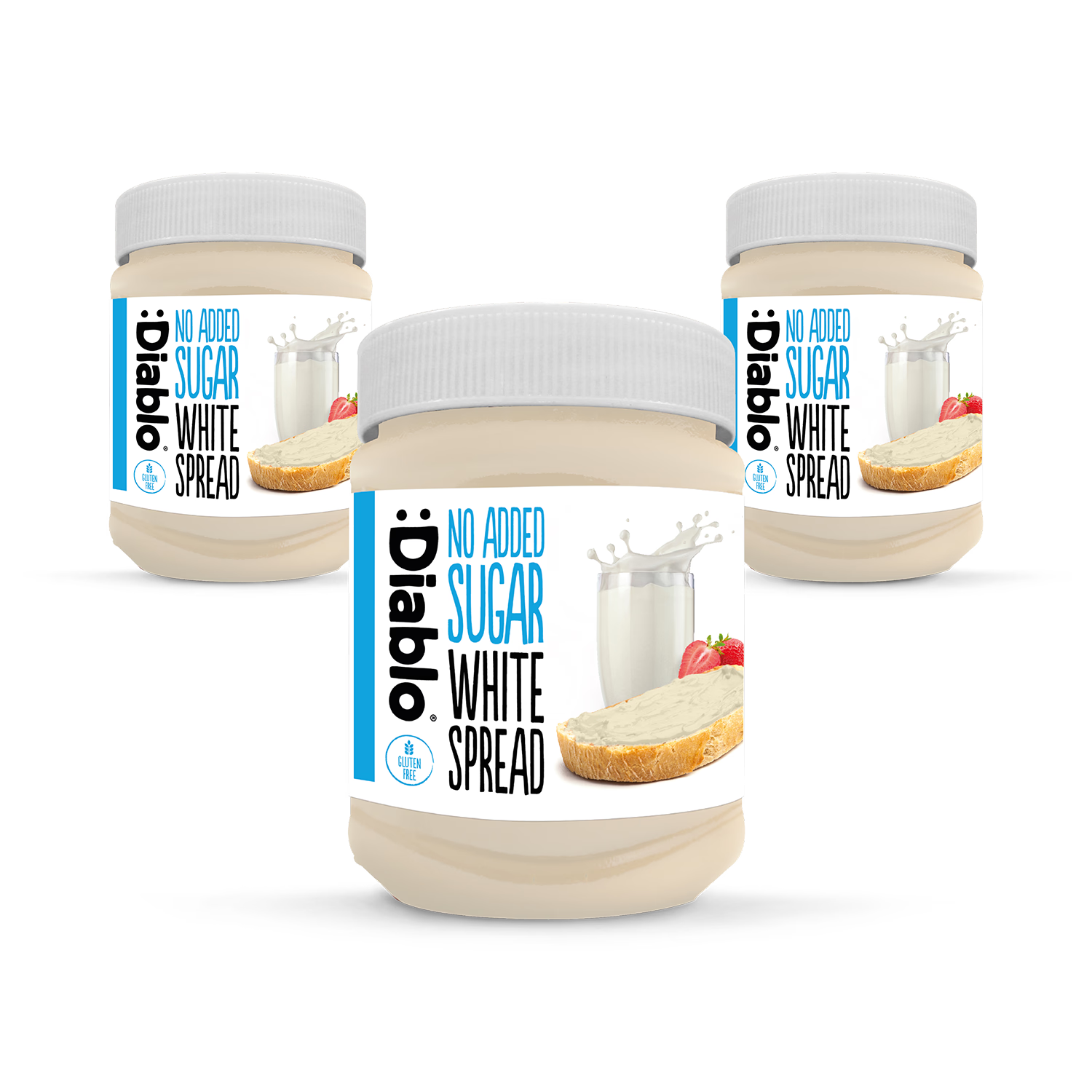Diablo white chocolate spread no added sugar 350g pack - British product