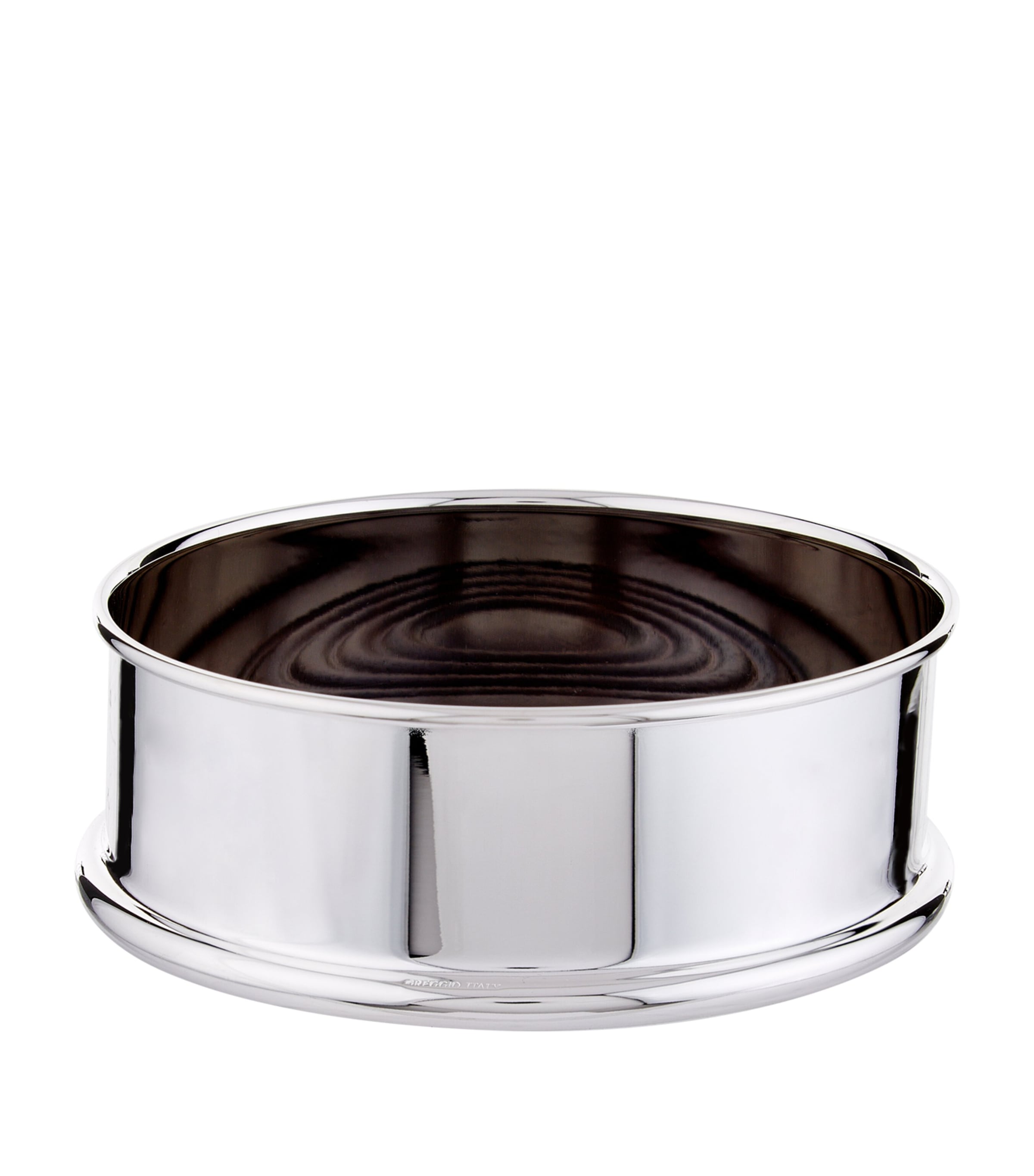 Greggio silver plated Georgian bottle coaster, UK version