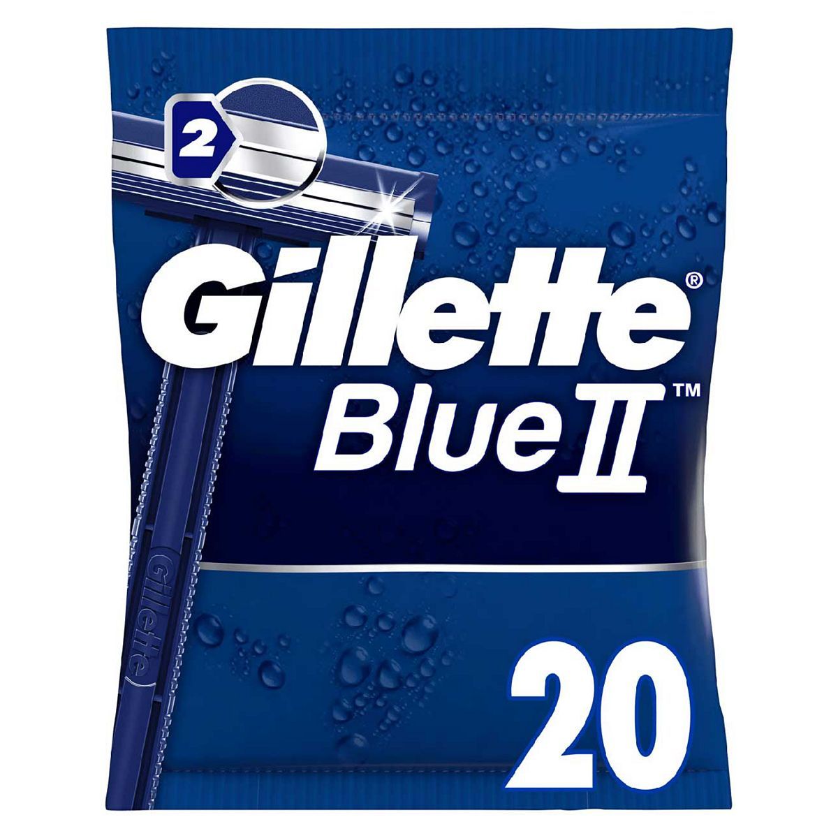 Gillette Blue II Disposable Razors x20 men's razors & blades Boots   