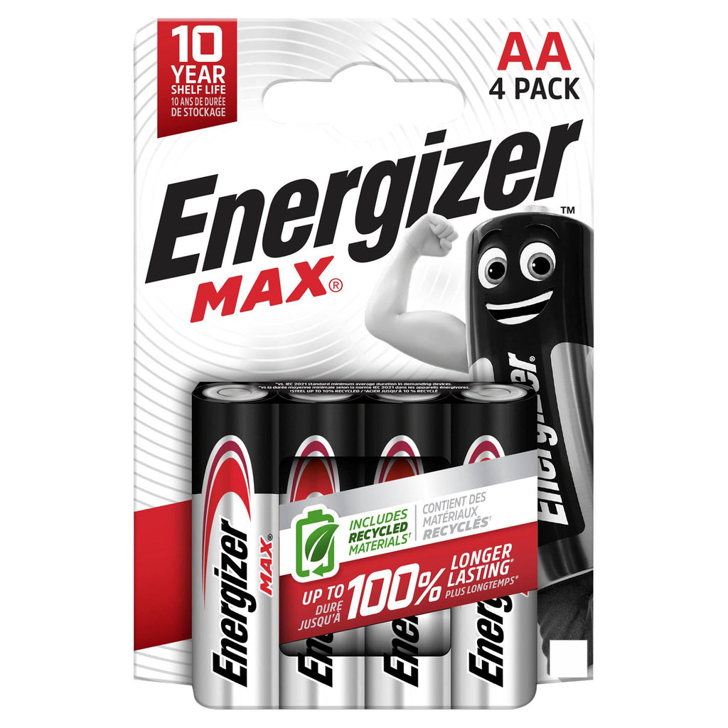 Energizer Max AA Alkaline Batteries x4