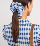 Sandro Paris linen blend gingham scrunchie - British product