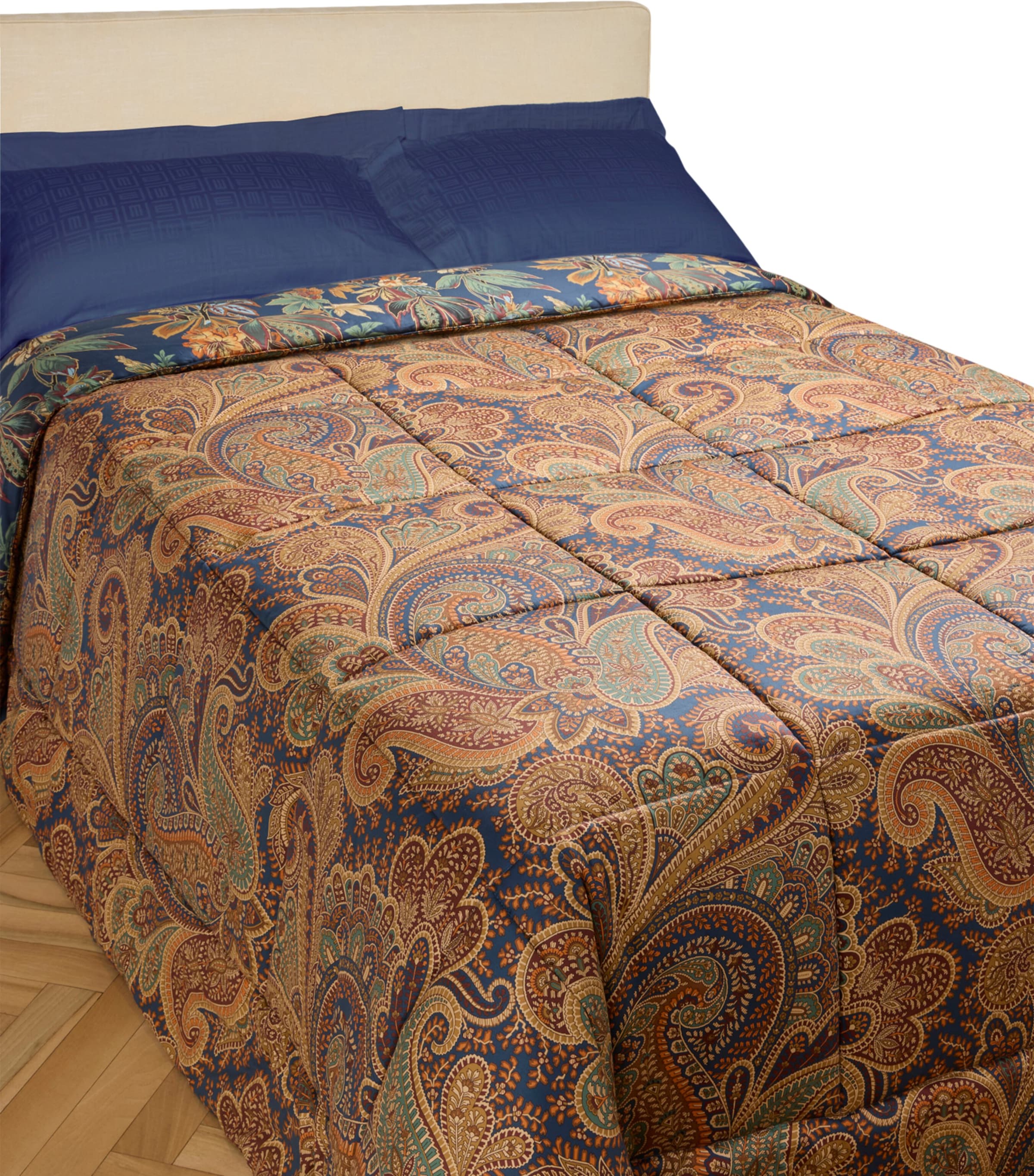 Etro cotton quilted Giano bedspread 270cm x 270cm - British product