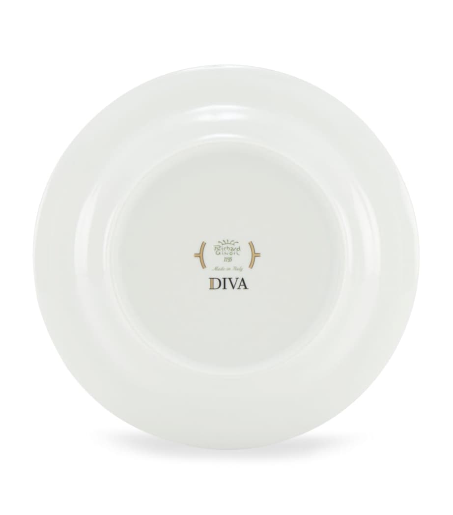 GINORI 1735 porcelain Colonna Diva Rosa soup plate 24cm, UK version