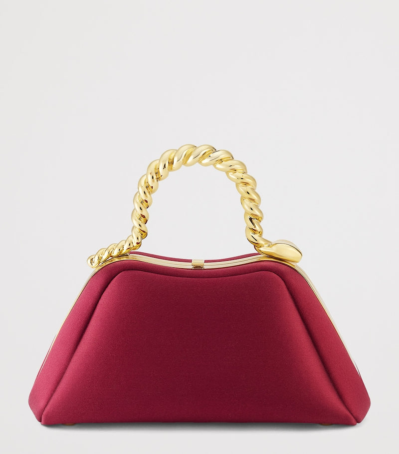 Bvlgari mini satin serpentine top-handle bag, imported from the UK