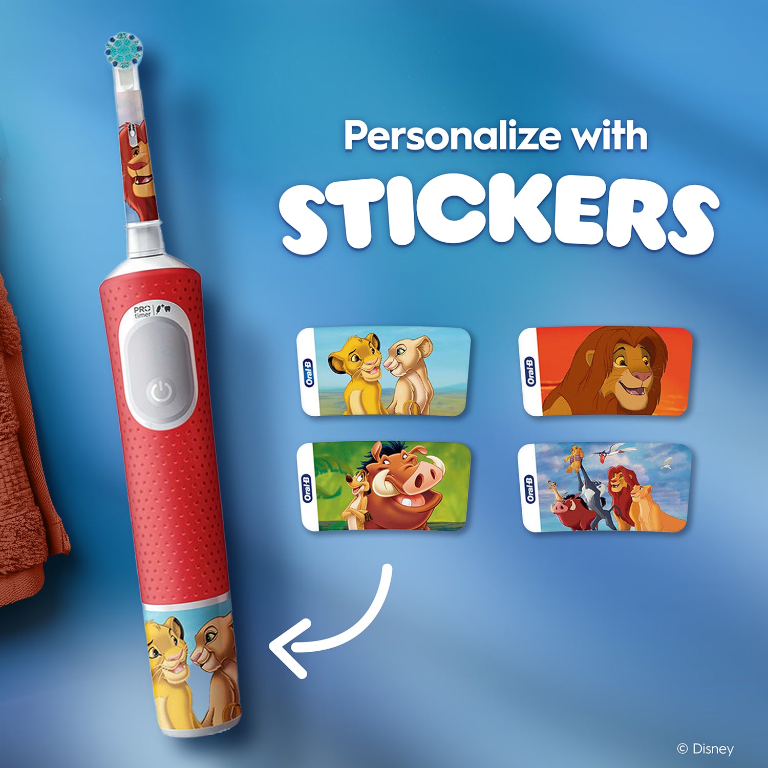 Oral-B Pro Kids Lion King electric toothbrush rechargeable - British product