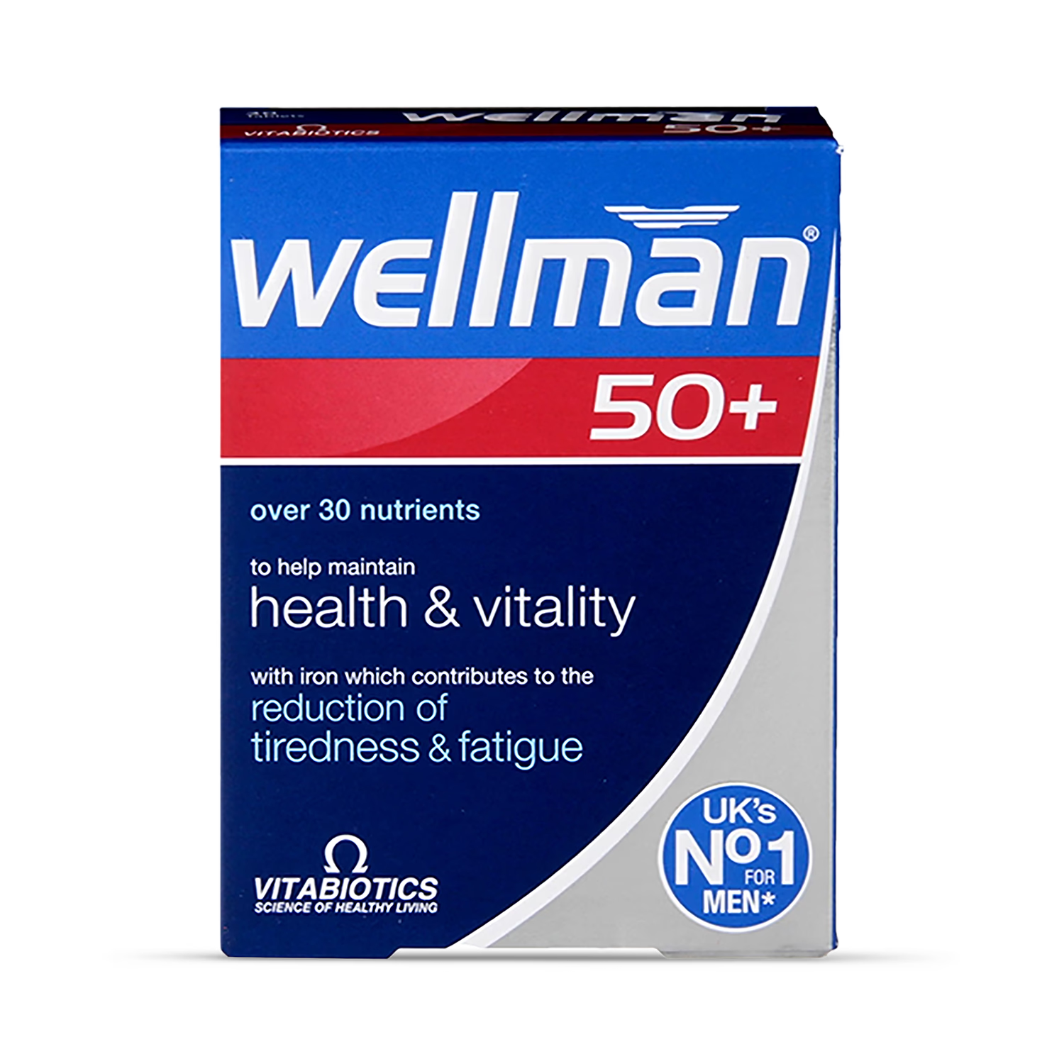 Vitabiotics Wellman 50+ multivitamin 30 tablets, UK version